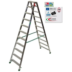 vendita online Scala doppia salita 10 gradini + pianetto modello dupla Scale per per pittori e imbianchini Facal